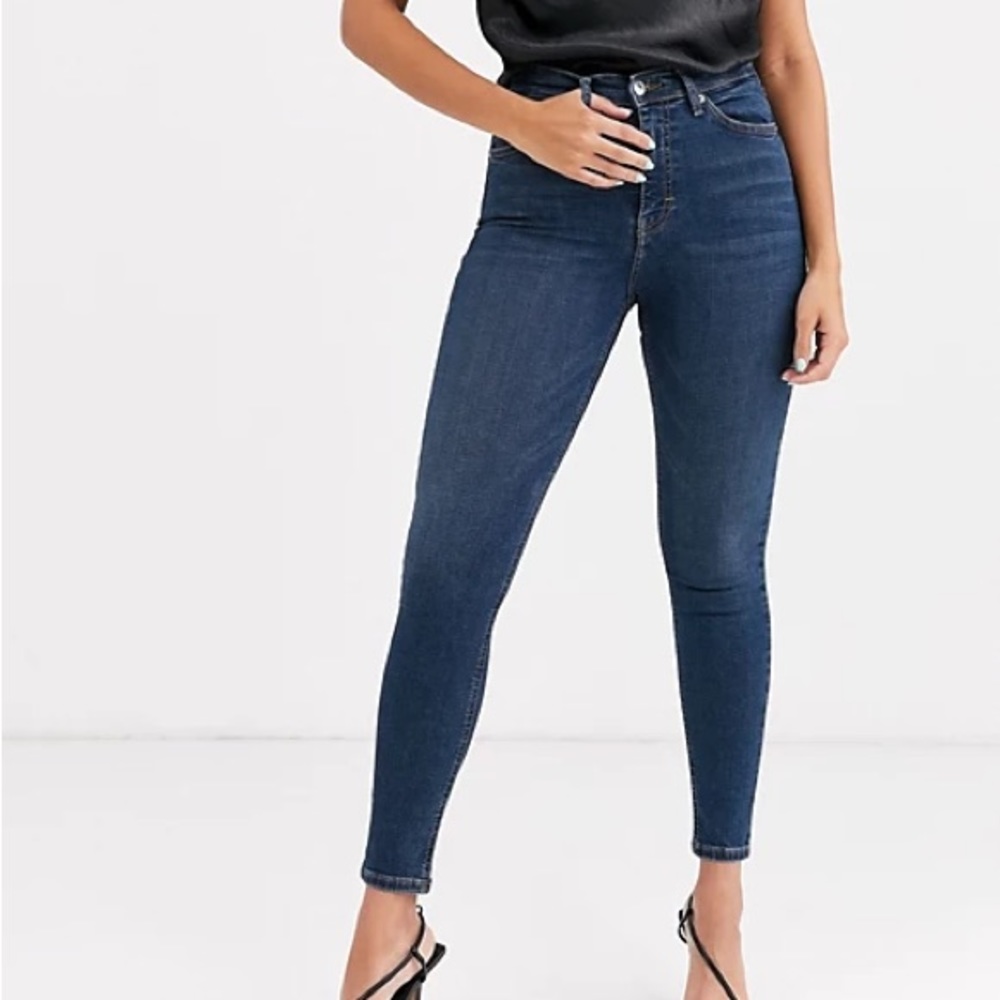Topshop’s “Jamie” high-waisted skinny jean.